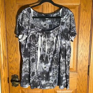 Pleated front Tee
